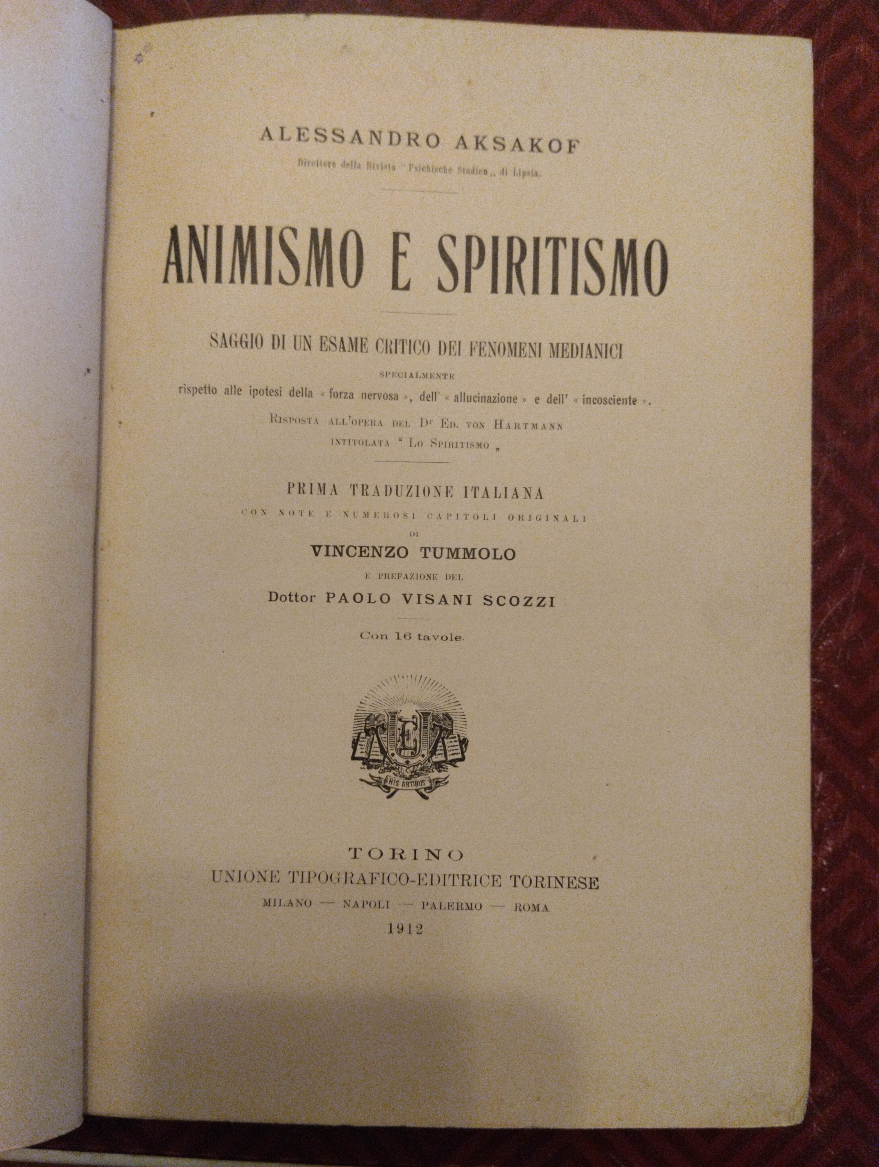 Animismo e Spiritismo - Saggio di un esame critico dei fenomeni medianici