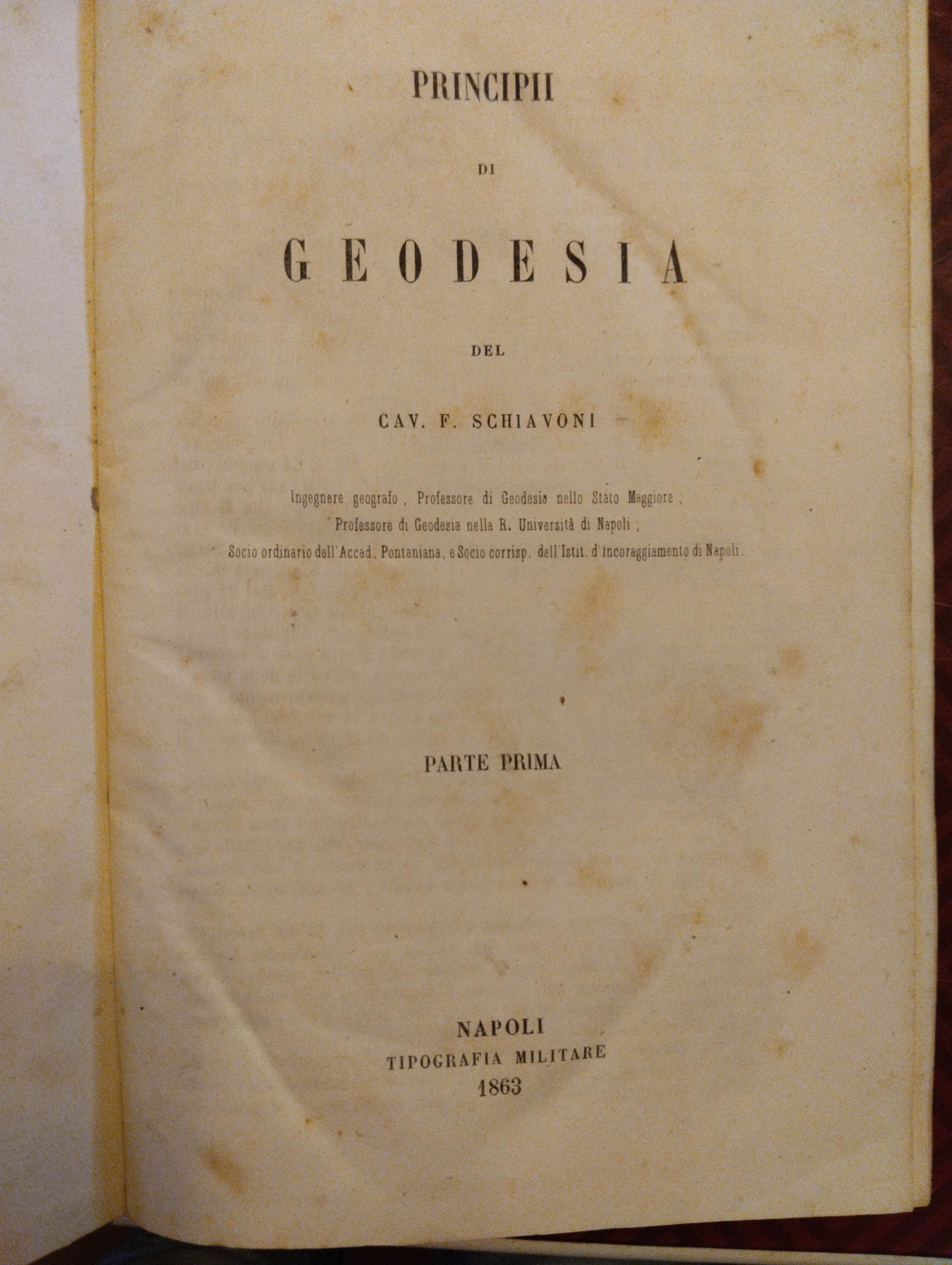 Principii di Geodesia - Parte Prima