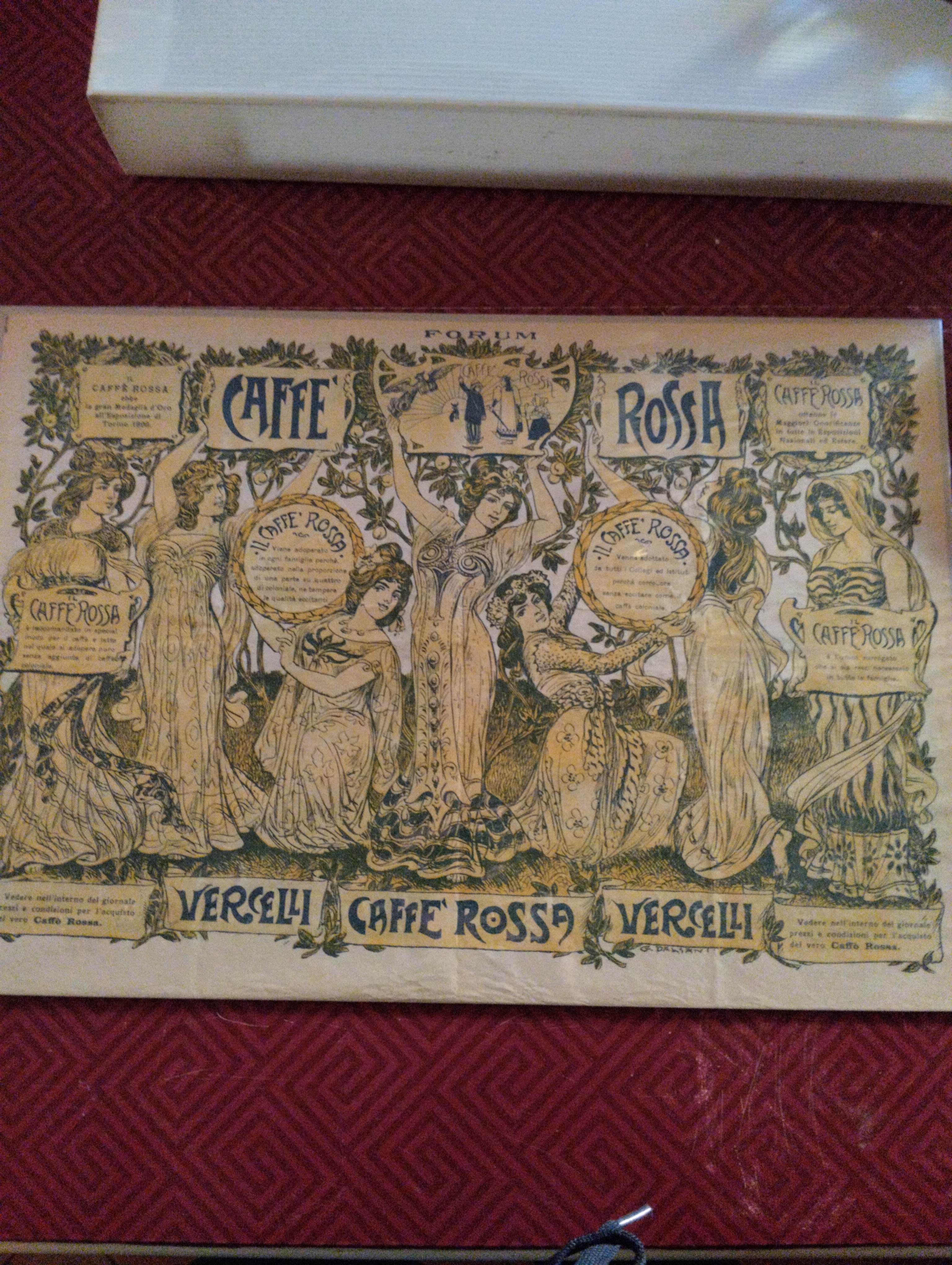 Manifesto pubblicitario Caffè Rossa Verselli