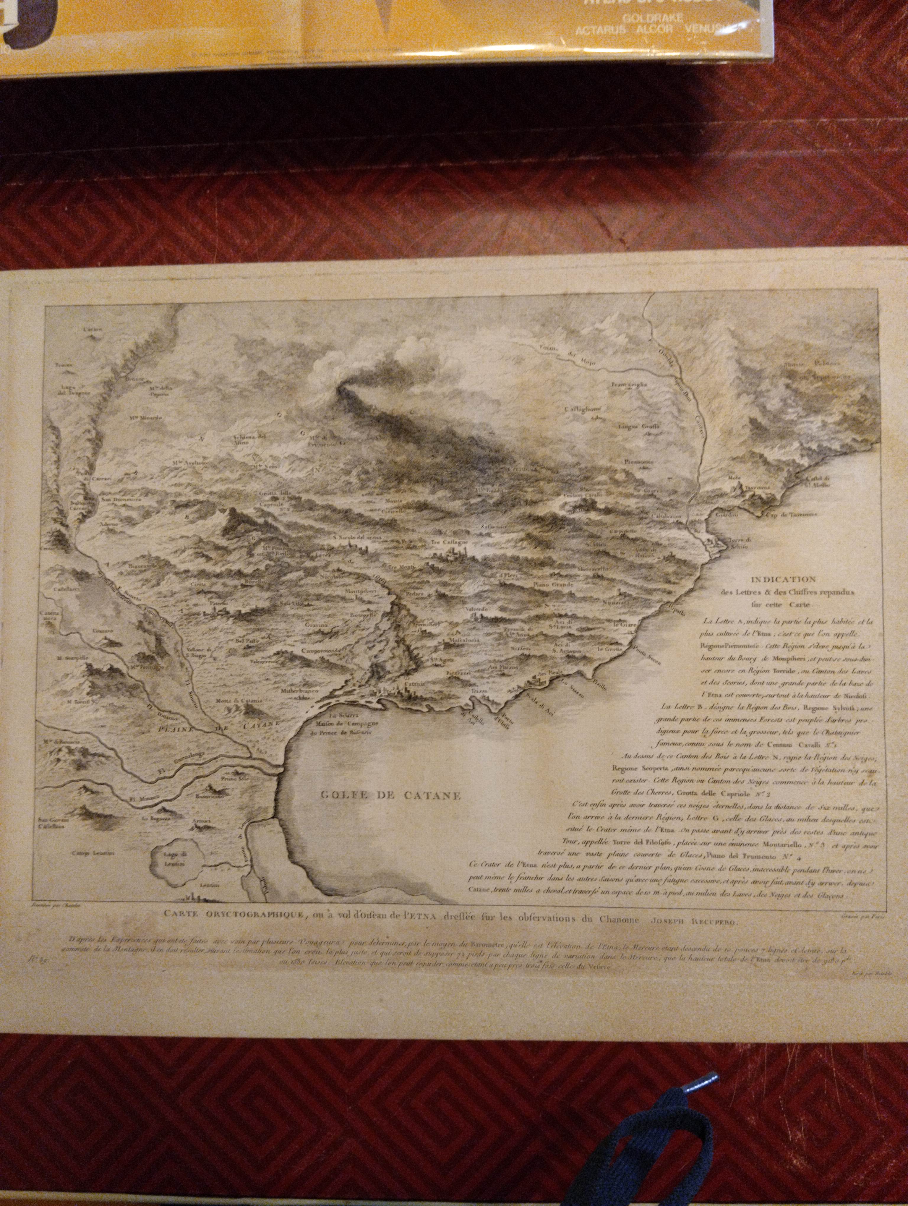 Carte Orographique du Val d'Istria dressée pour les observations du Chanoine Joseph Rampini