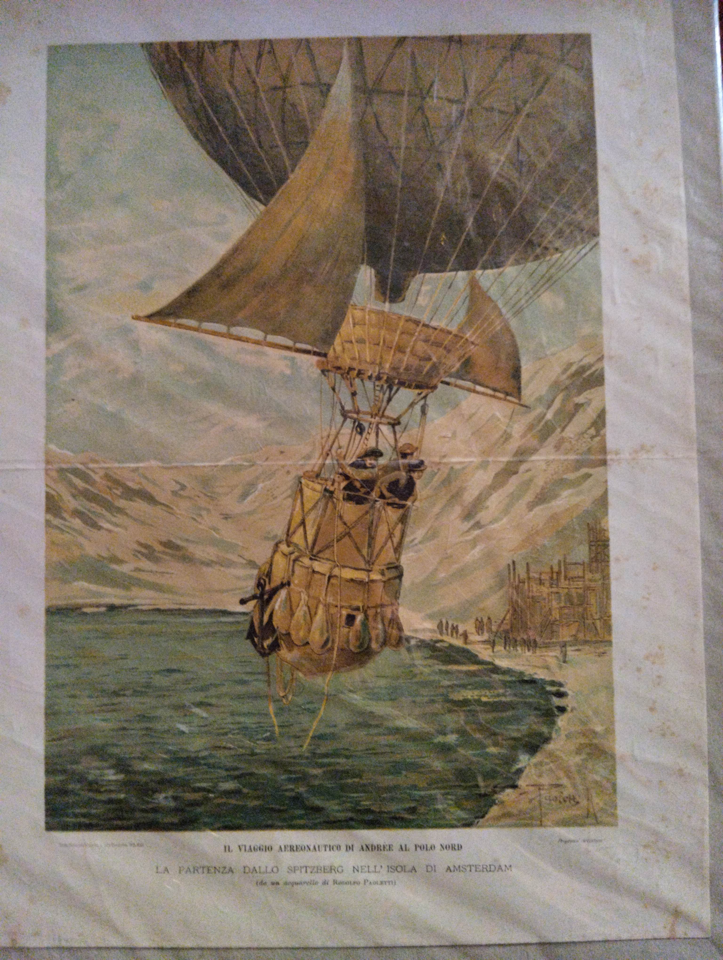 Il Viaggio Aerostatico di Andrée al Polo Nord - La partenza dallo Spitzberg nell'isola di Amsterdam
