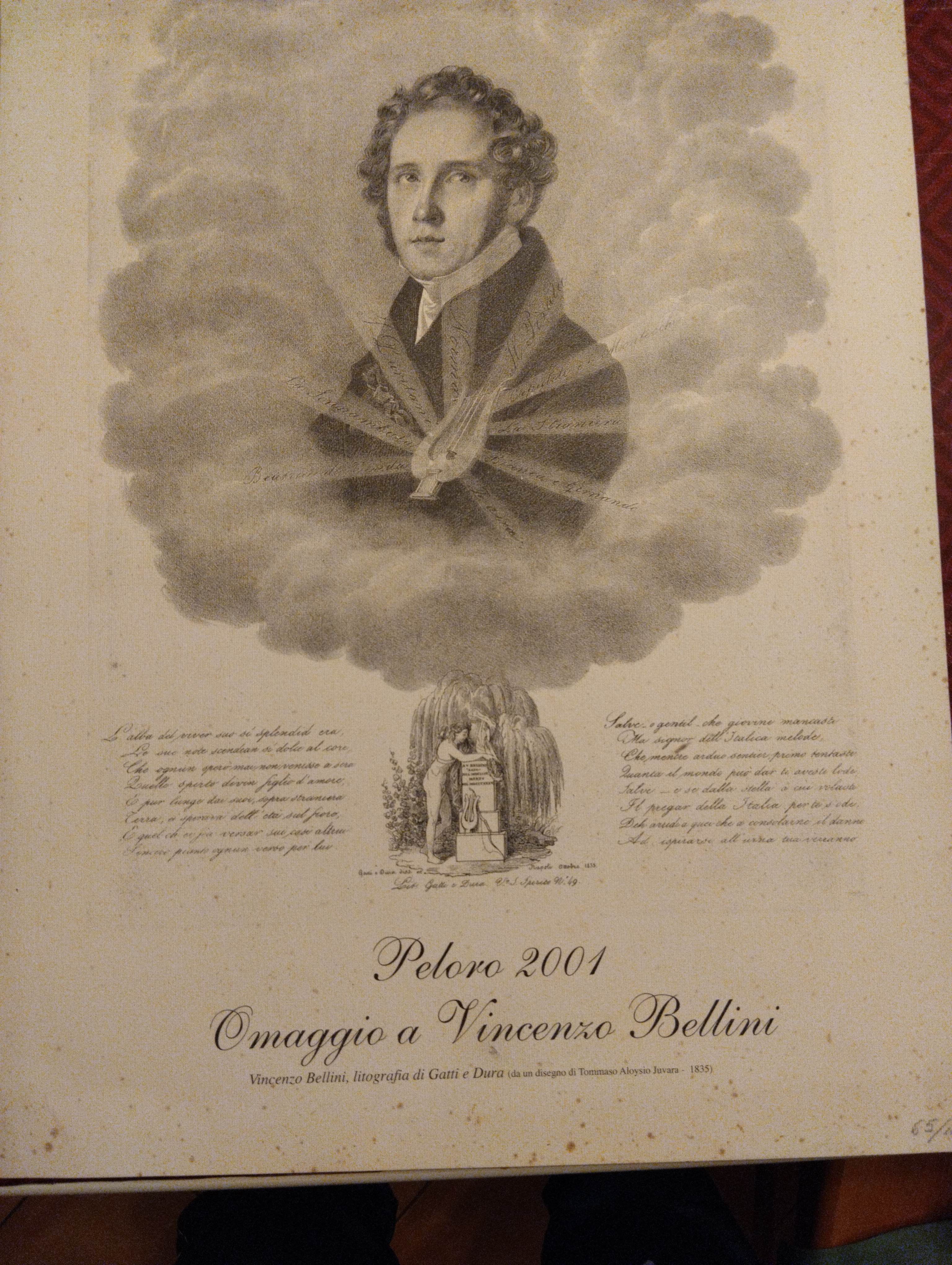 Omaggio a Vincenzo Bellini - Litografia commemorativa
