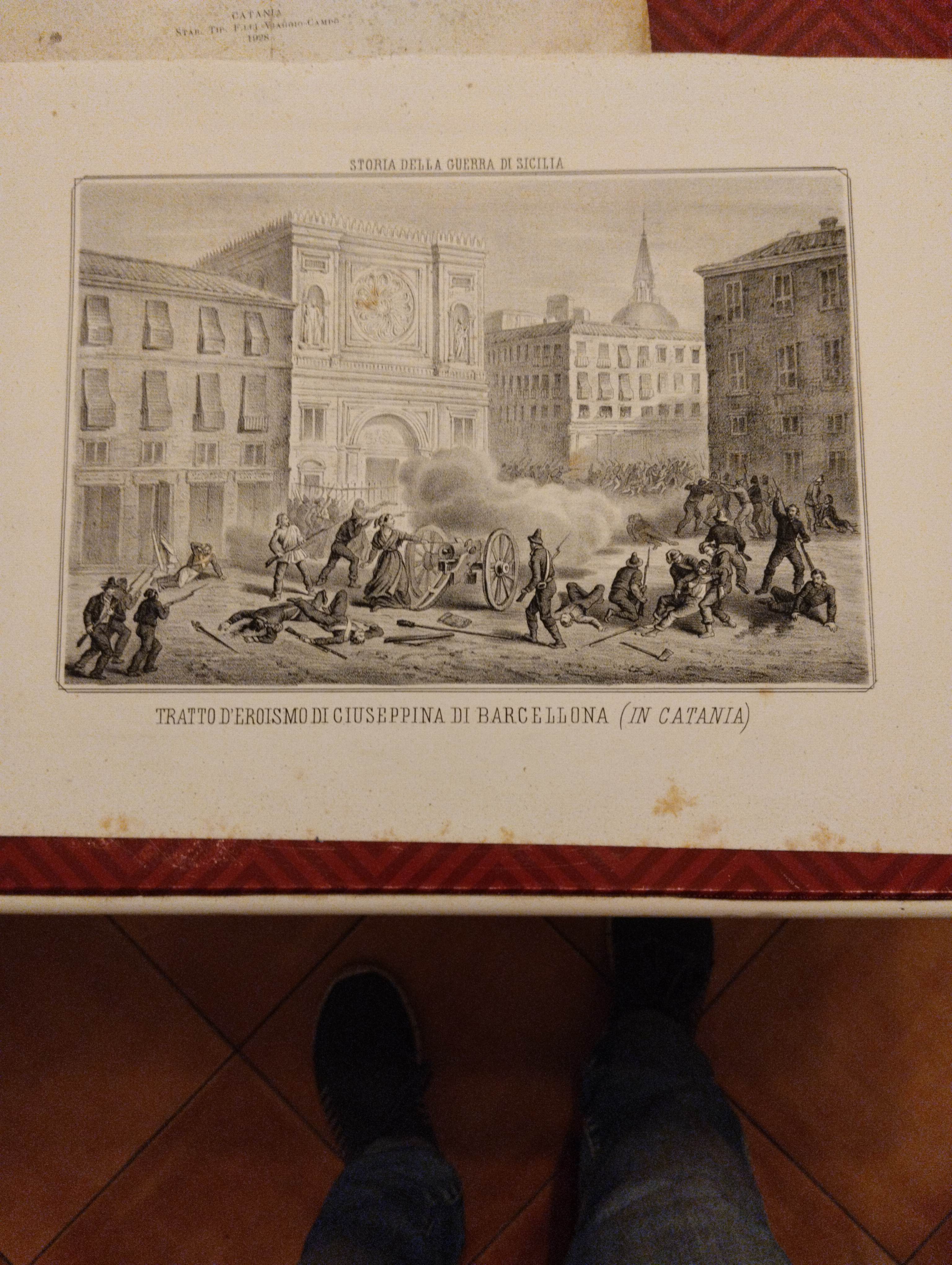 Storia della Guerra di Sicilia - Tratto d'eroismo di Giuseppina di Barcellona (in Catania)